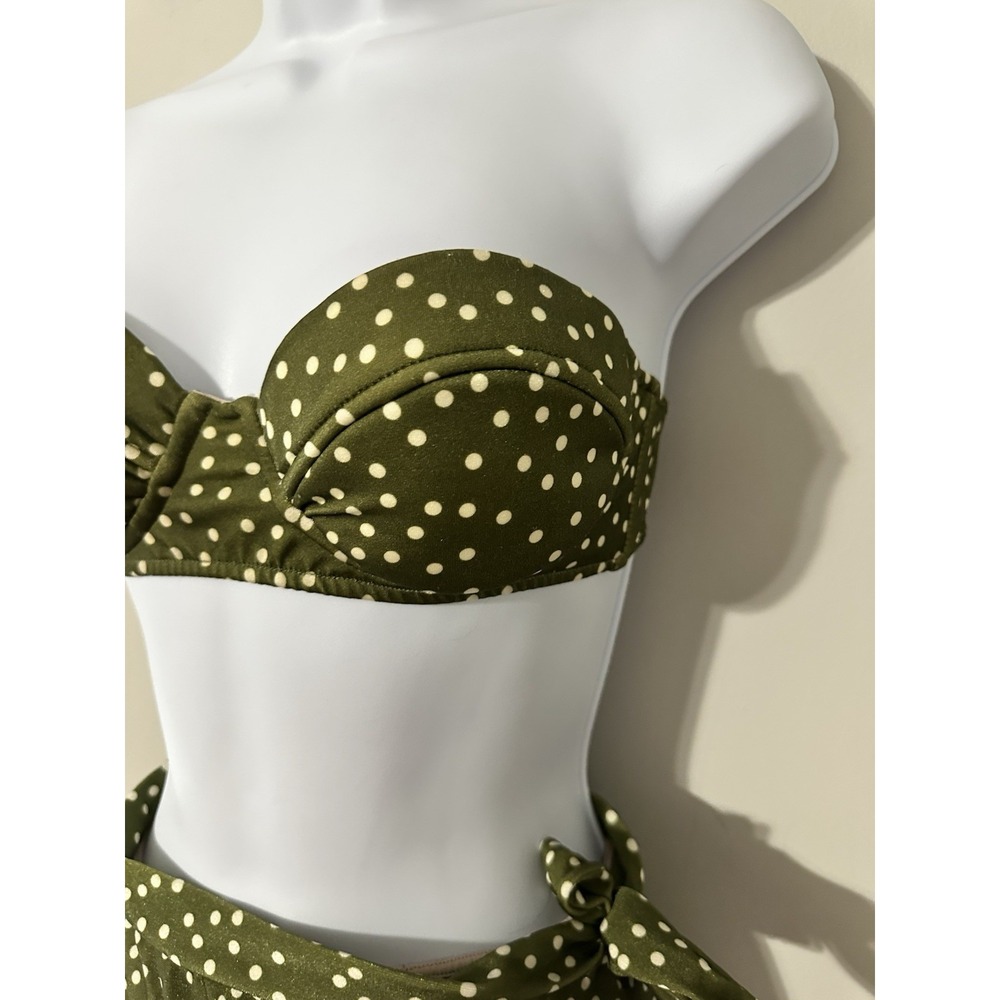 Adriana Degreas Millie‎ Punti Green Polka Dot Bikini Set READ Size M - Picture 2 of 9